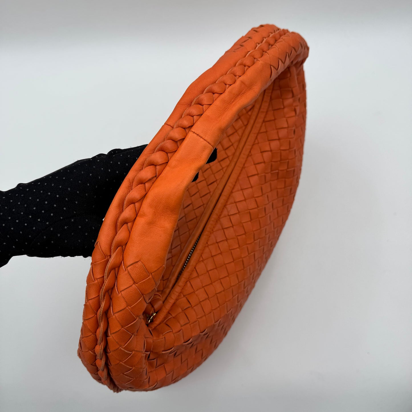 Bottega Veneta Orange Intrecciato Hobo Bag