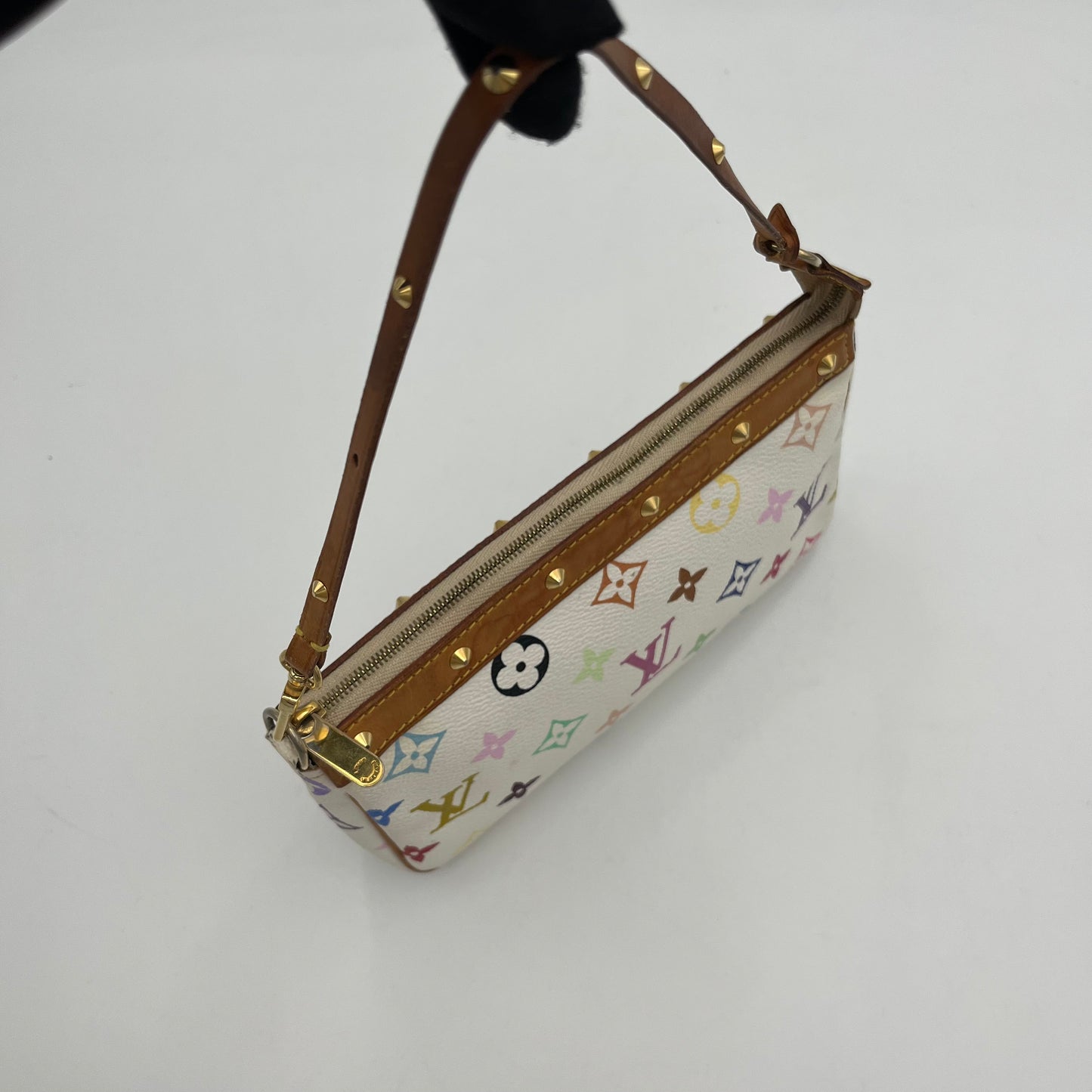 LV Takashi Murakami White Multicolor Pochette