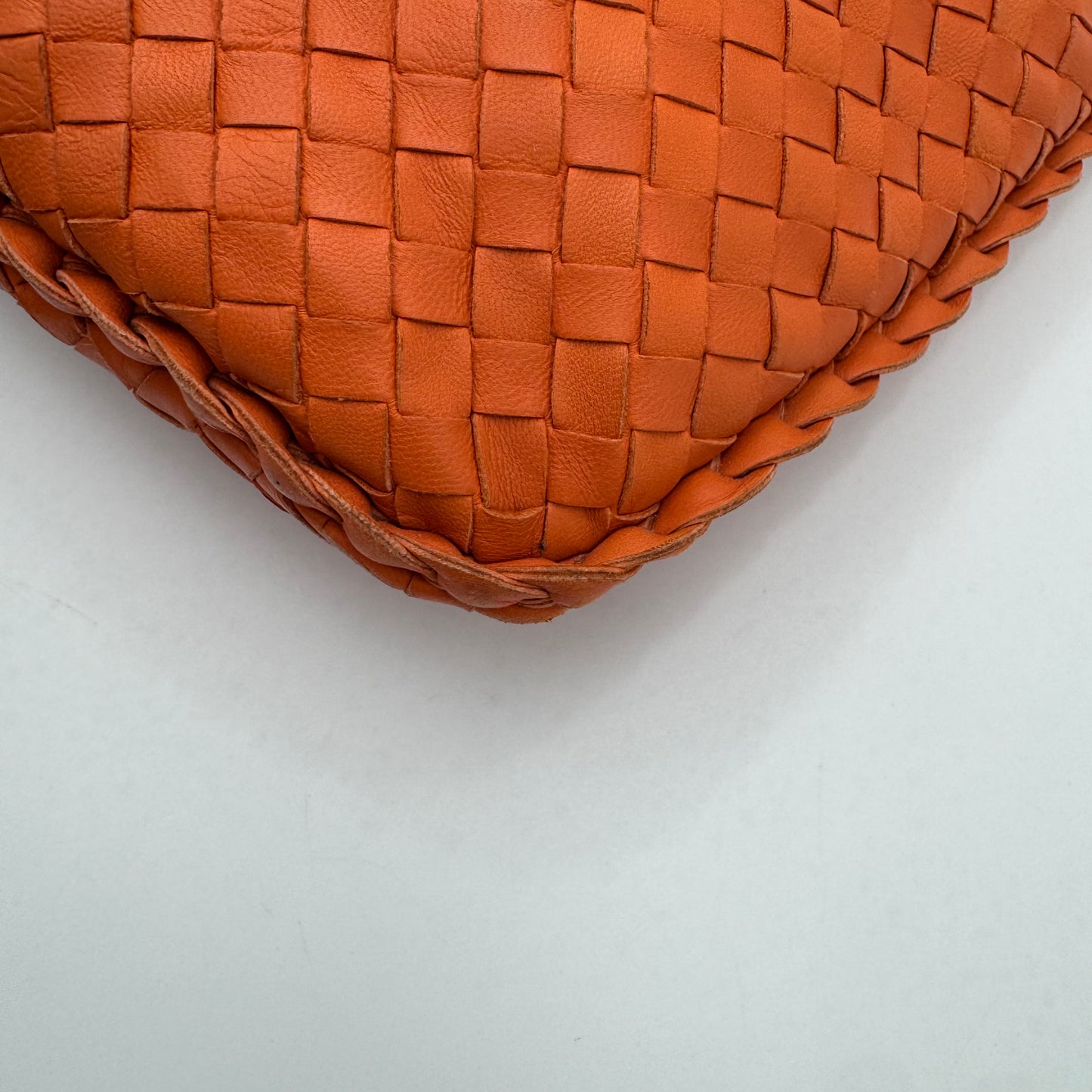 Bottega Veneta Orange Intrecciato Hobo Bag
