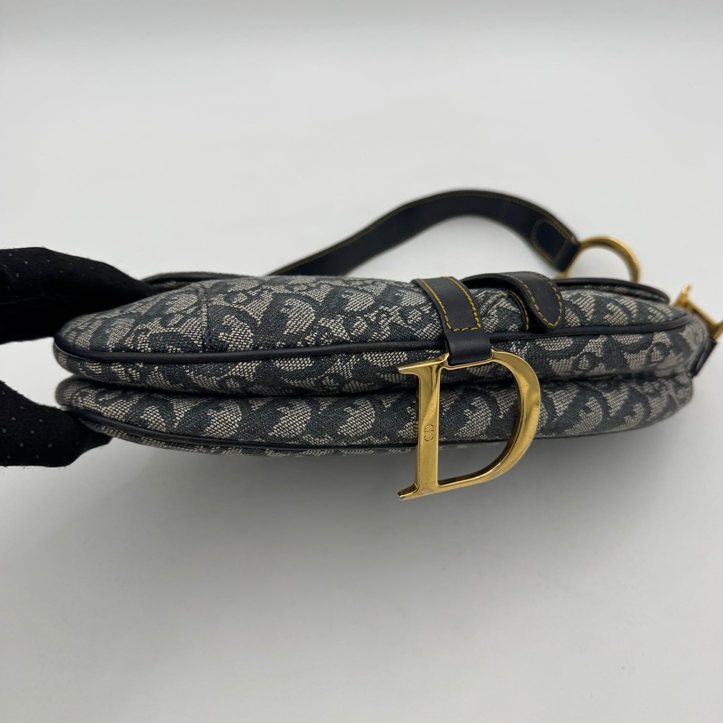 Christian Dior Blue Monogram Canvas Saddle GHW