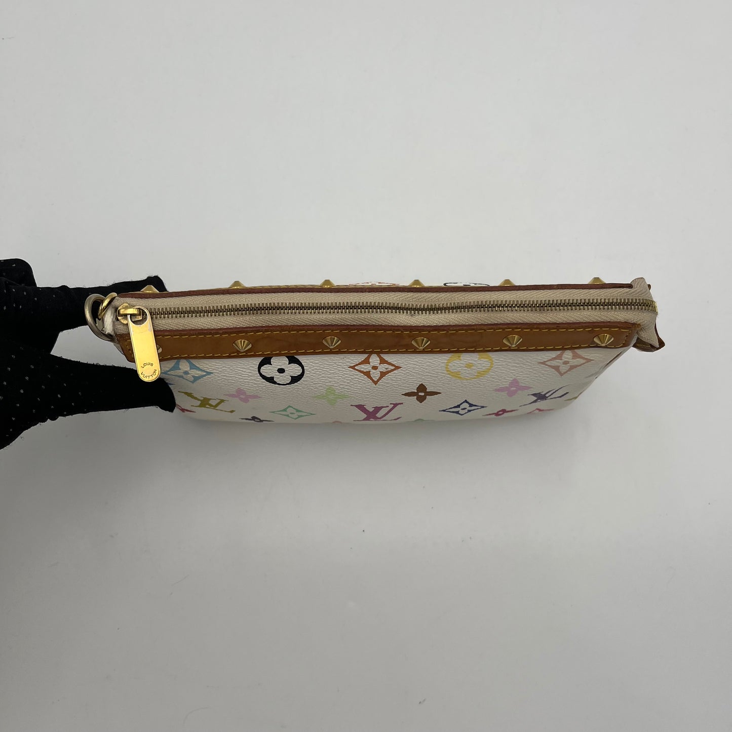 LV Takashi Murakami White Multicolor Pochette