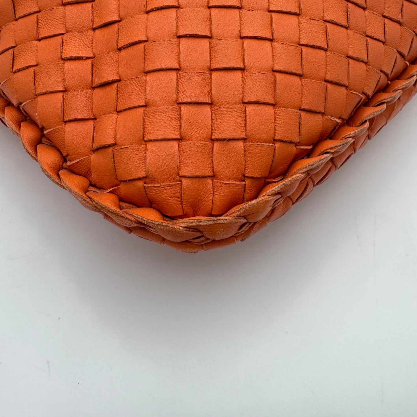 Bottega Veneta Orange Intrecciato Hobo Bag