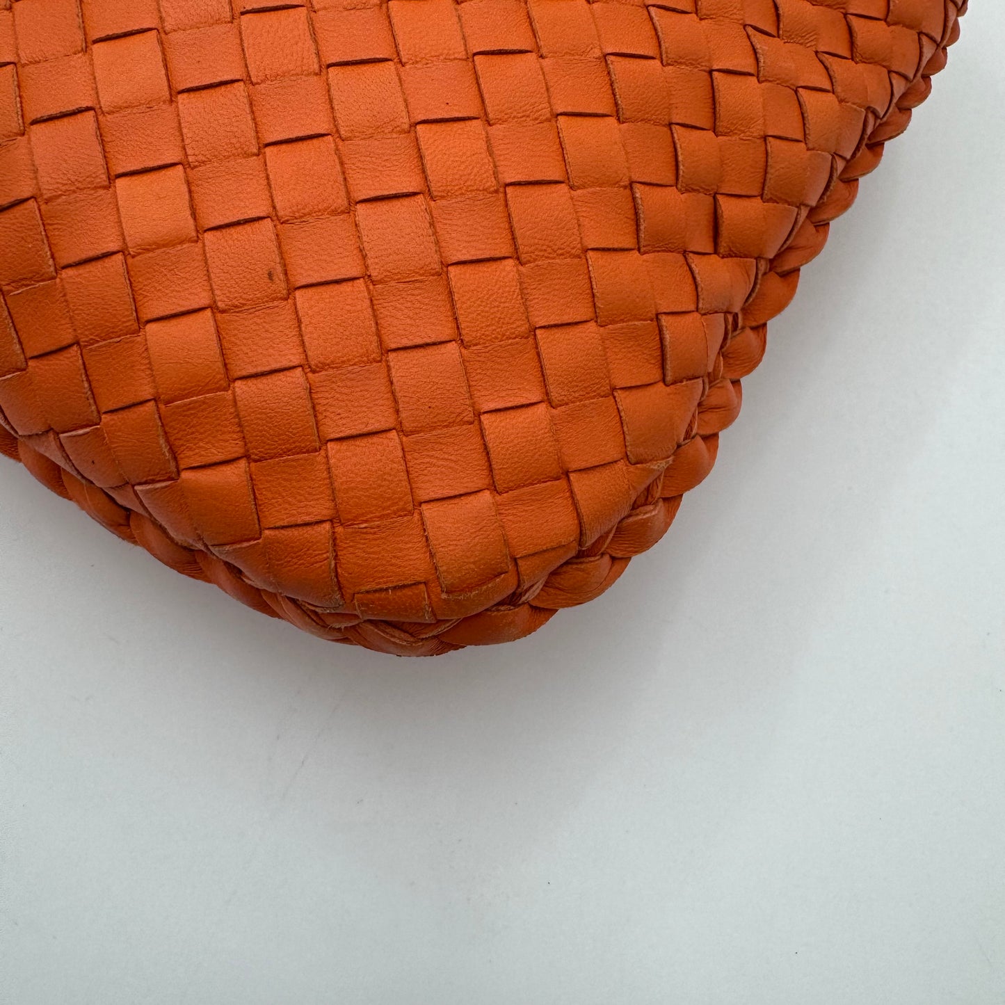 Bottega Veneta Orange Intrecciato Hobo Bag