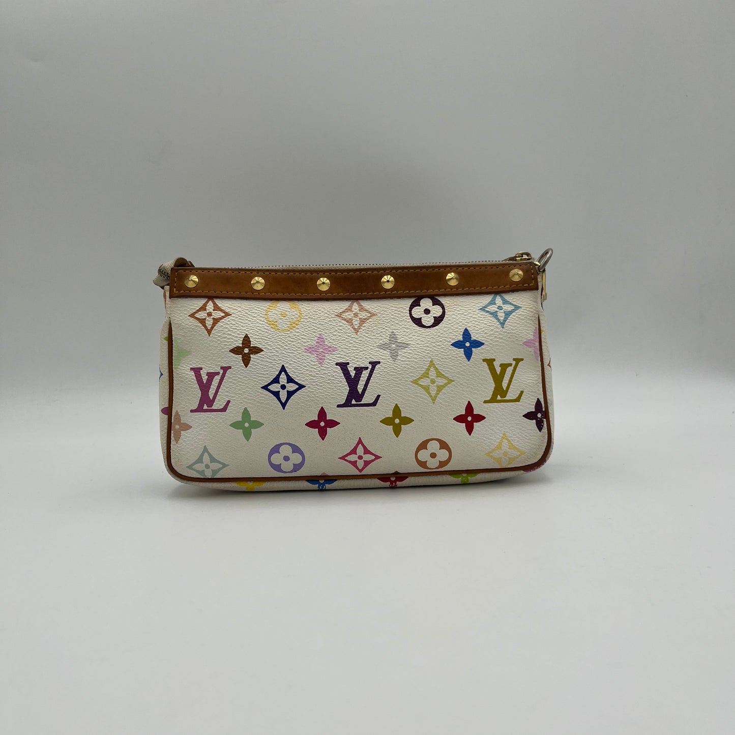 LV Takashi Murakami White Multicolor Pochette