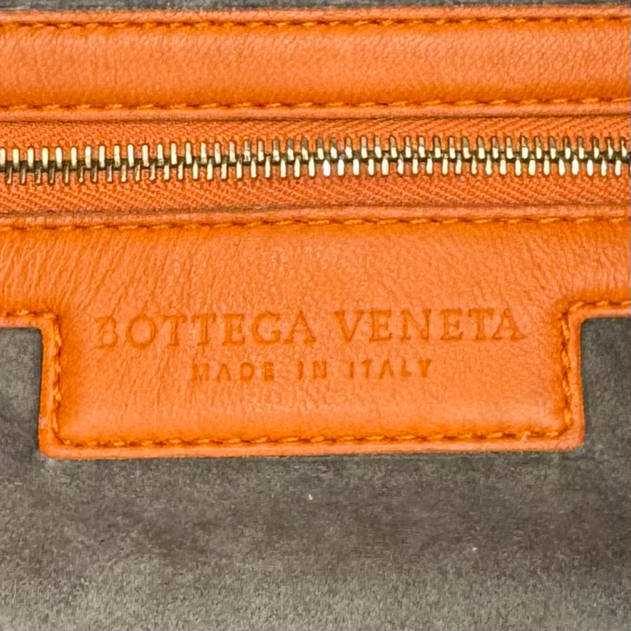 Bottega Veneta Orange Intrecciato Hobo Bag
