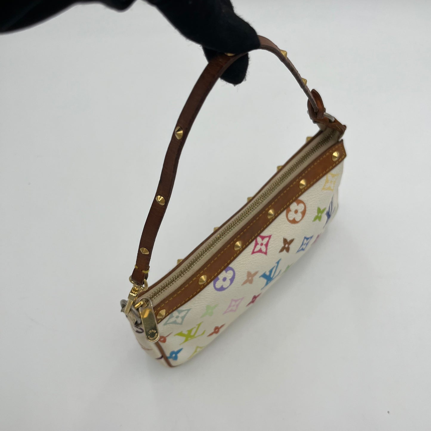 LV Takashi Murakami White Multicolor Pochette