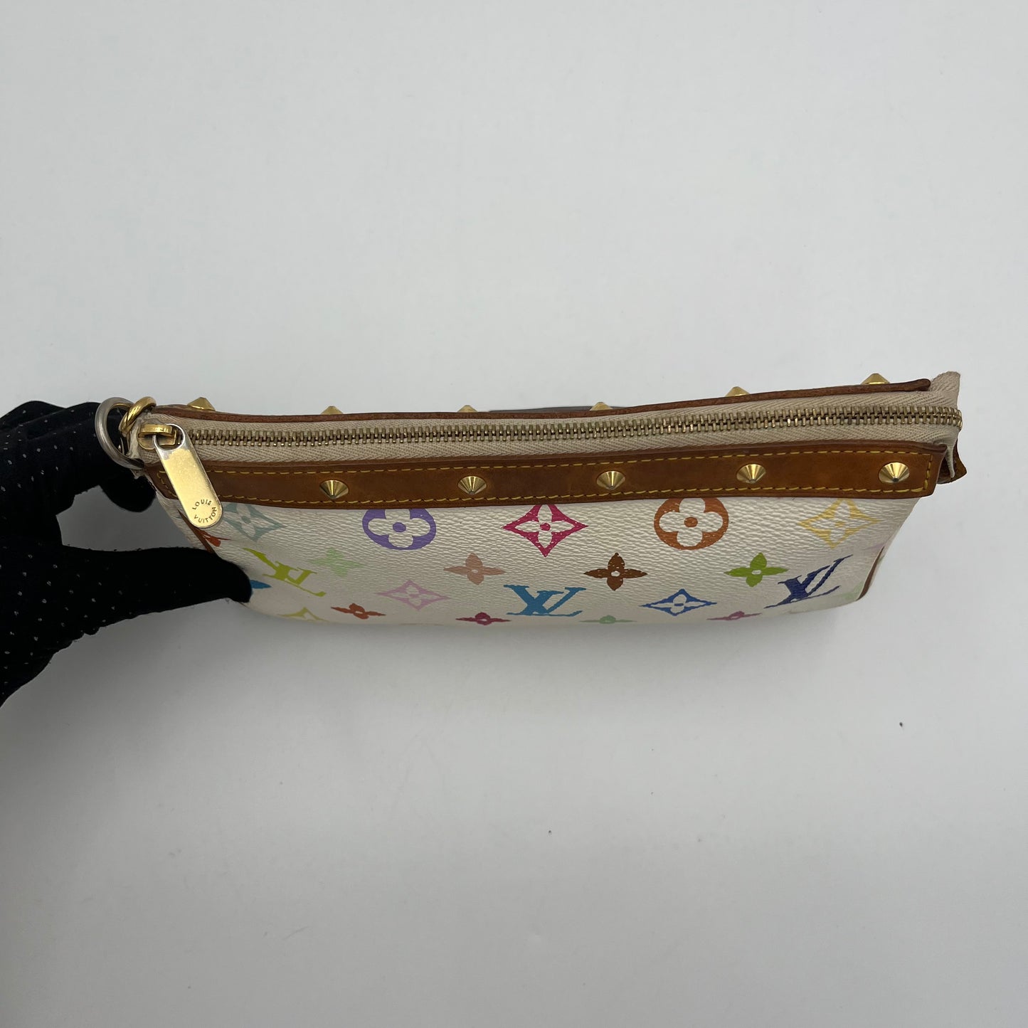 LV Takashi Murakami White Multicolor Pochette