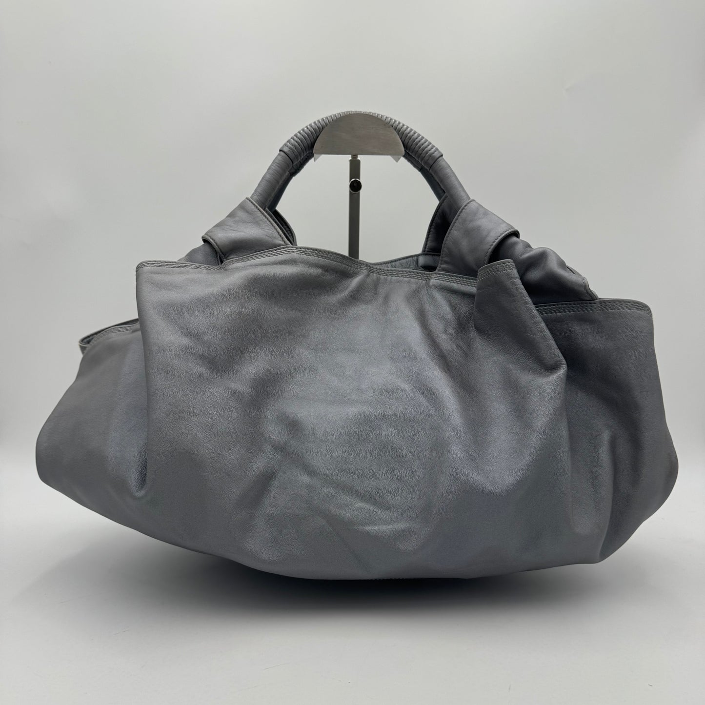 Loewe Metallic Gray Nappa Aire Handbag