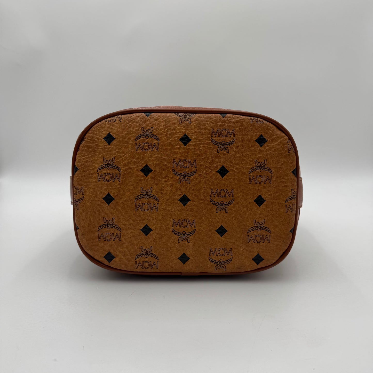 MCM Cognac Bucket Crossbody