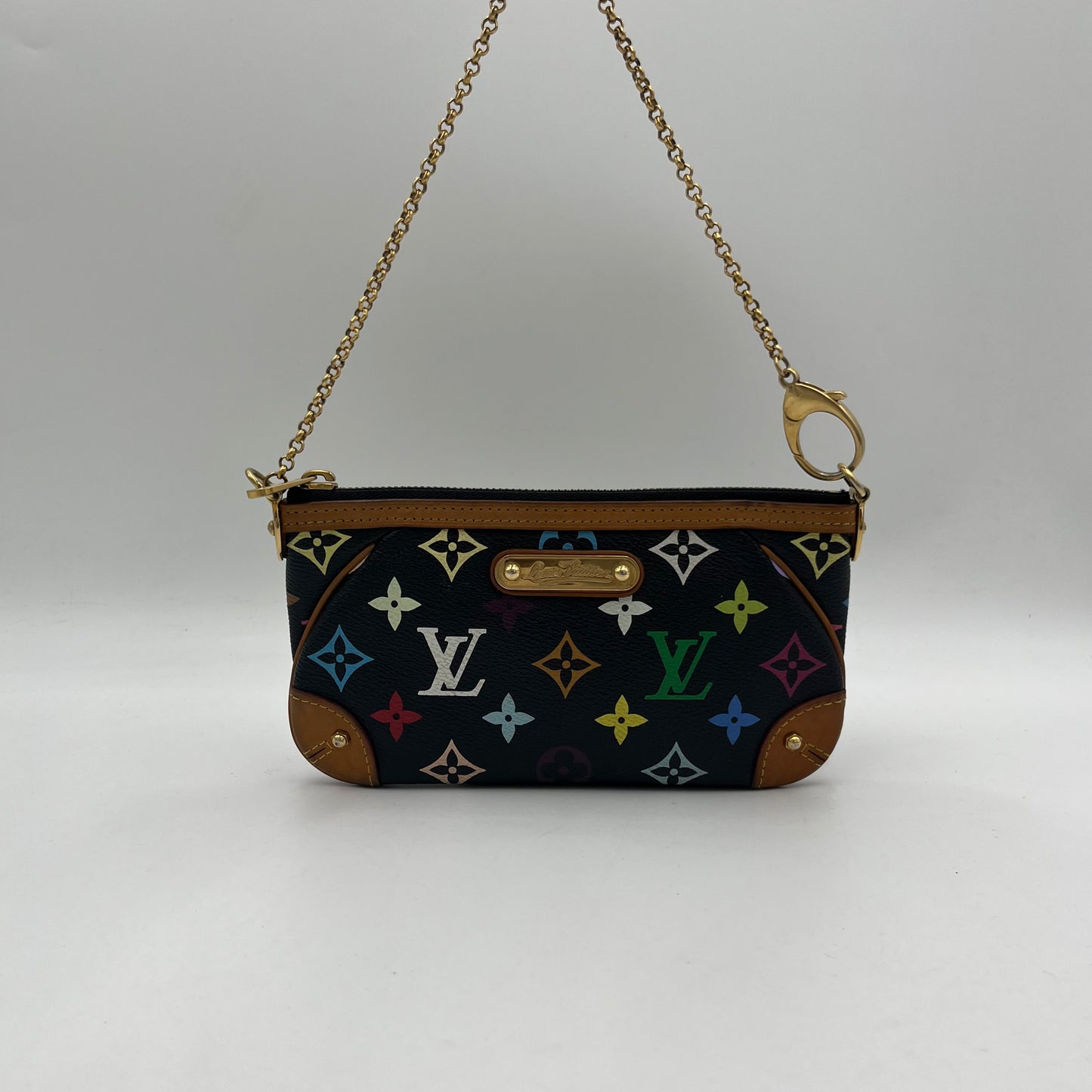 LV Takashi Murakami Black Multicolor Milla Pochette