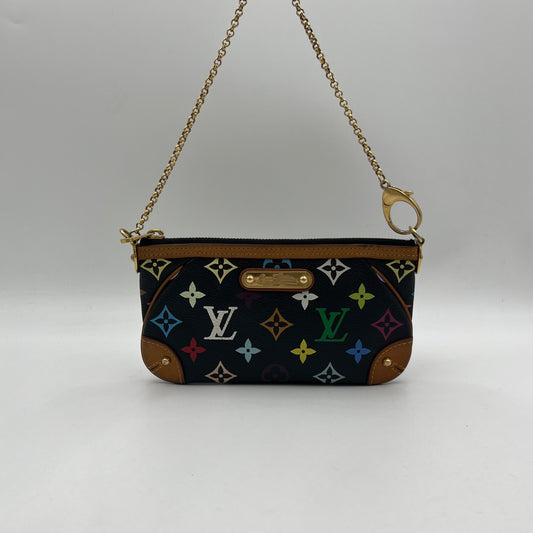 LV Takashi Murakami Black Multicolor Milla Pochette