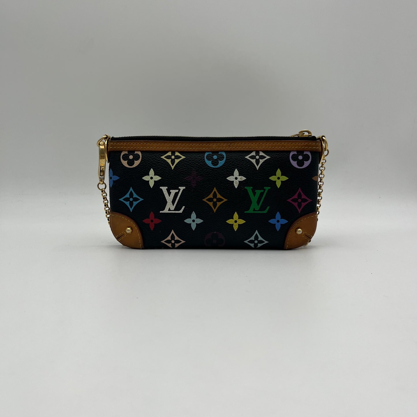 LV Takashi Murakami Black Multicolor Milla Pochette