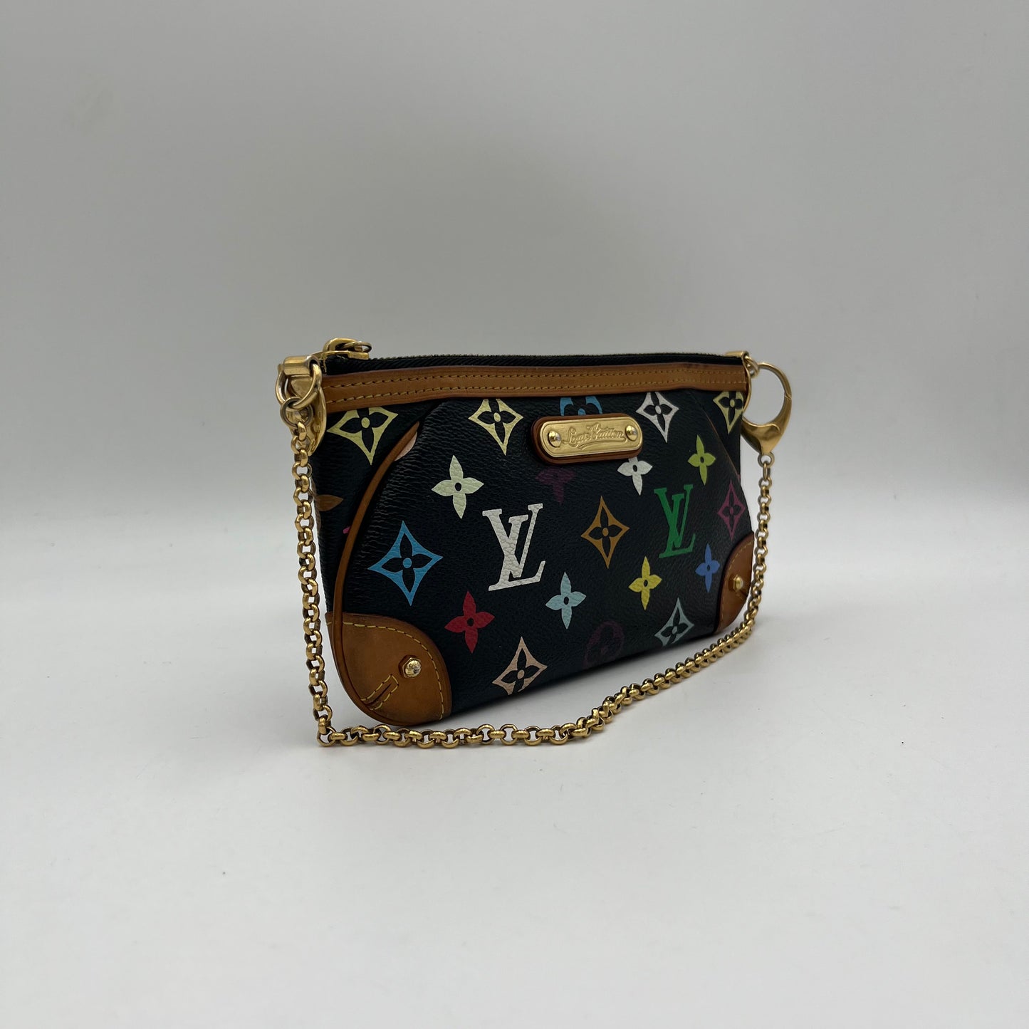 LV Takashi Murakami Black Multicolor Milla Pochette