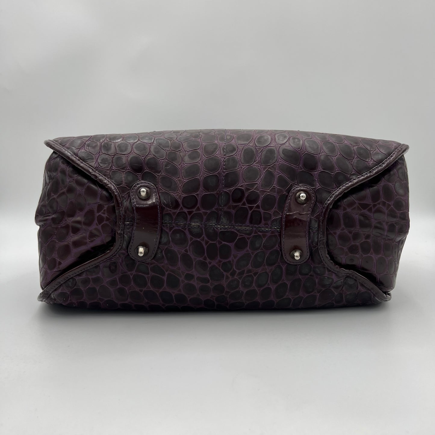 Christian Dior Purple Croc Embossed 61 Tote