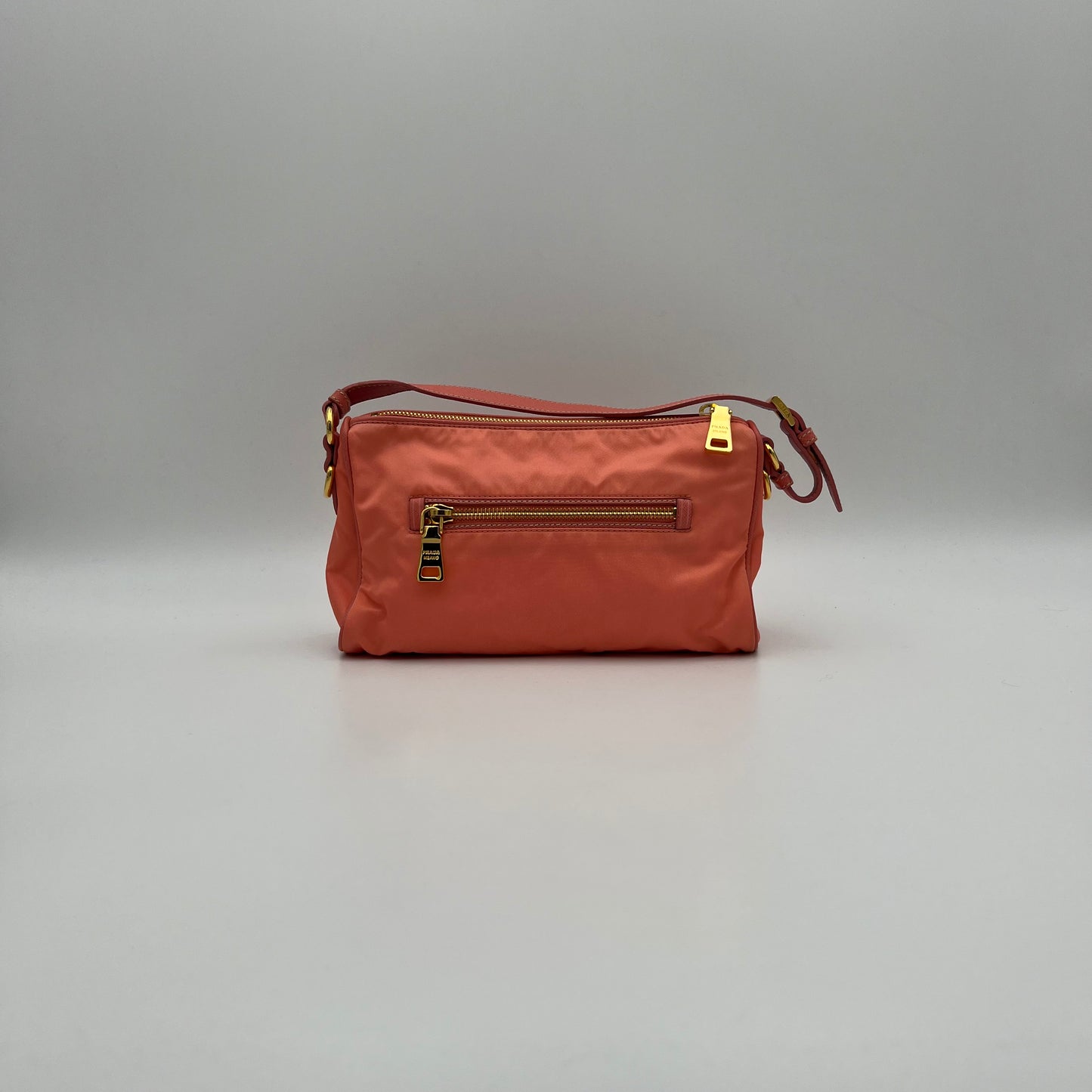 Prada Salmon Pink Tessuto and Leather Pochette