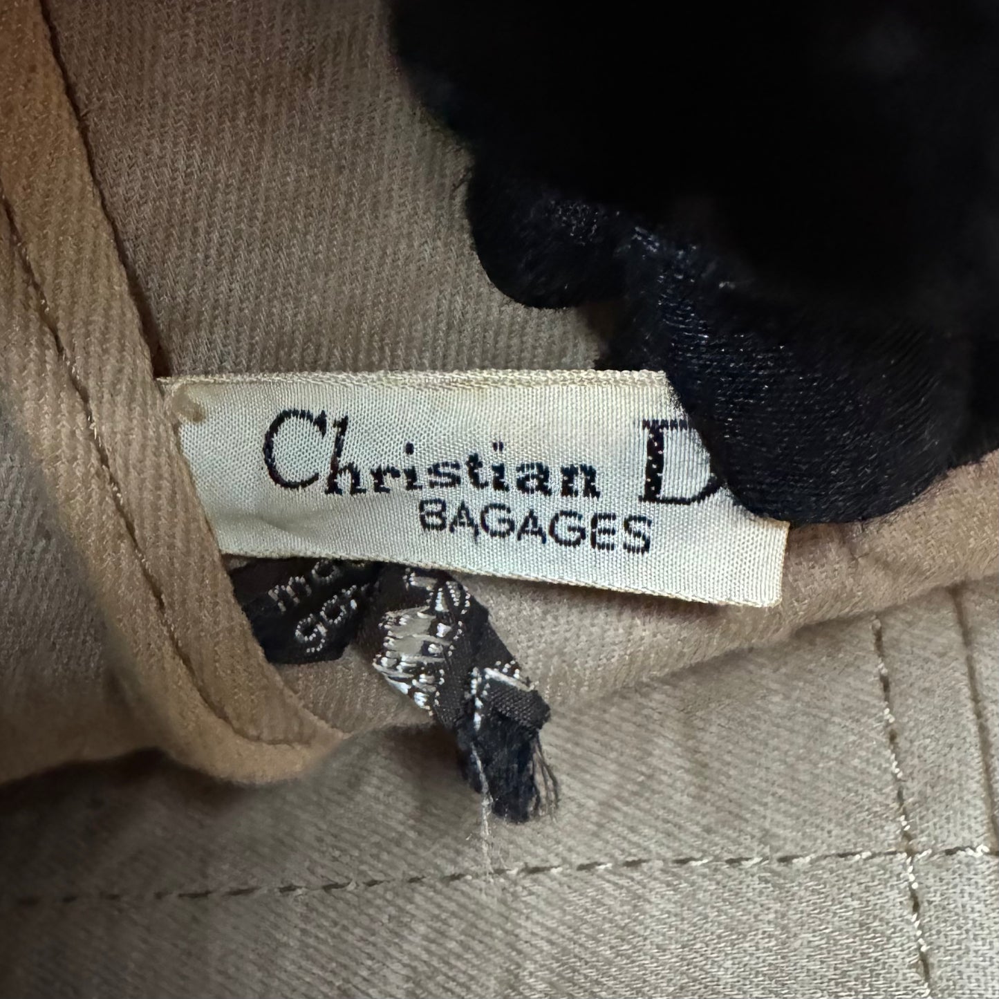 Christian Dior Vintage Brown Trotter Canvas and Leather Boston 30