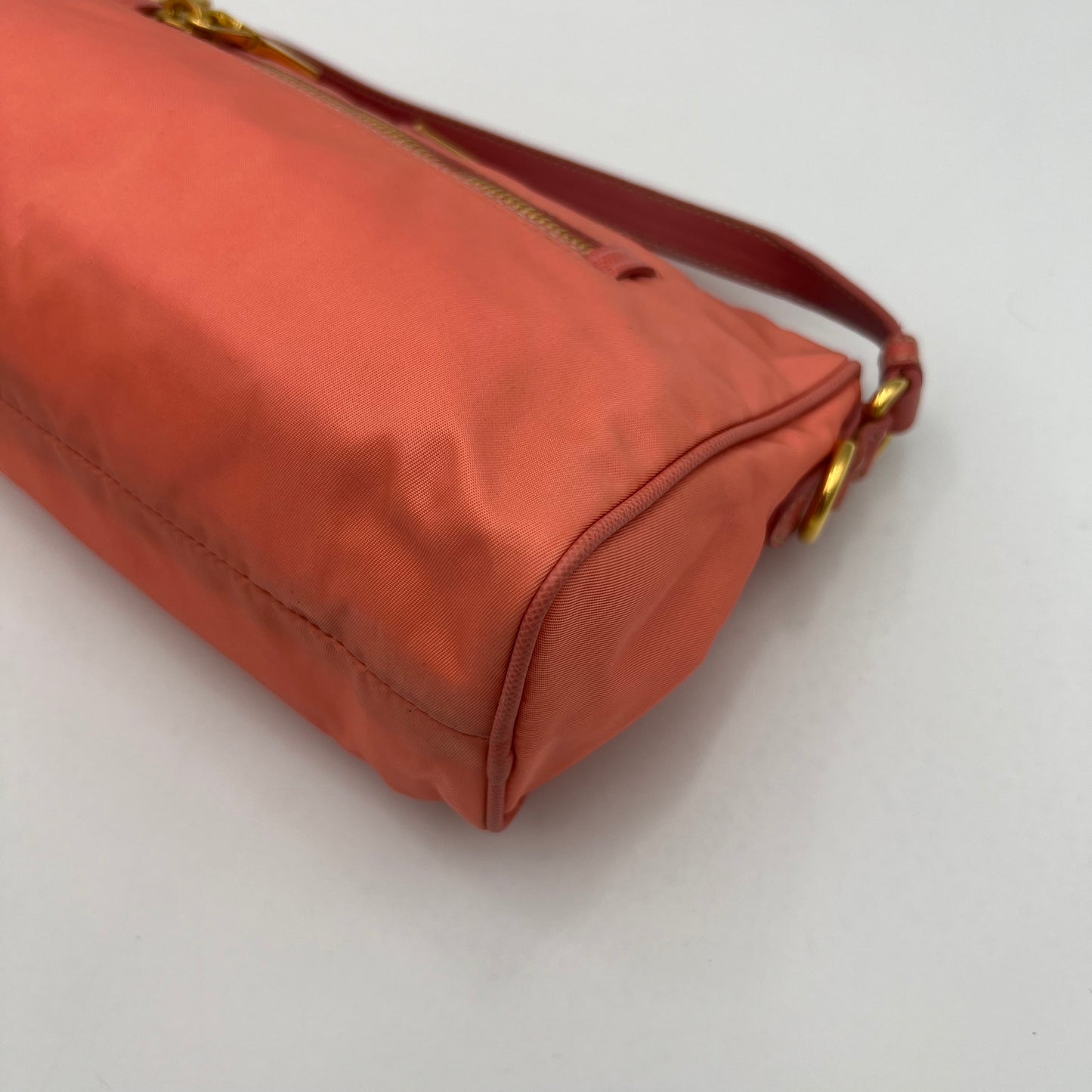 Prada Salmon Pink Tessuto and Leather Pochette