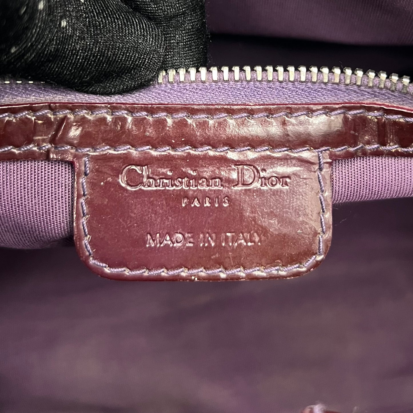 Christian Dior Purple Croc Embossed 61 Tote