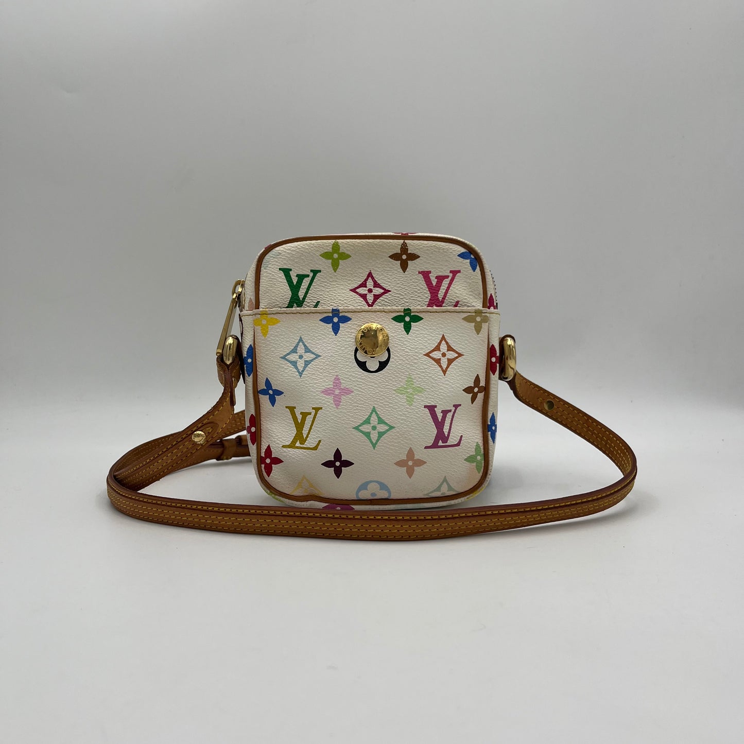 LV White Multicolor Rift Crossbody