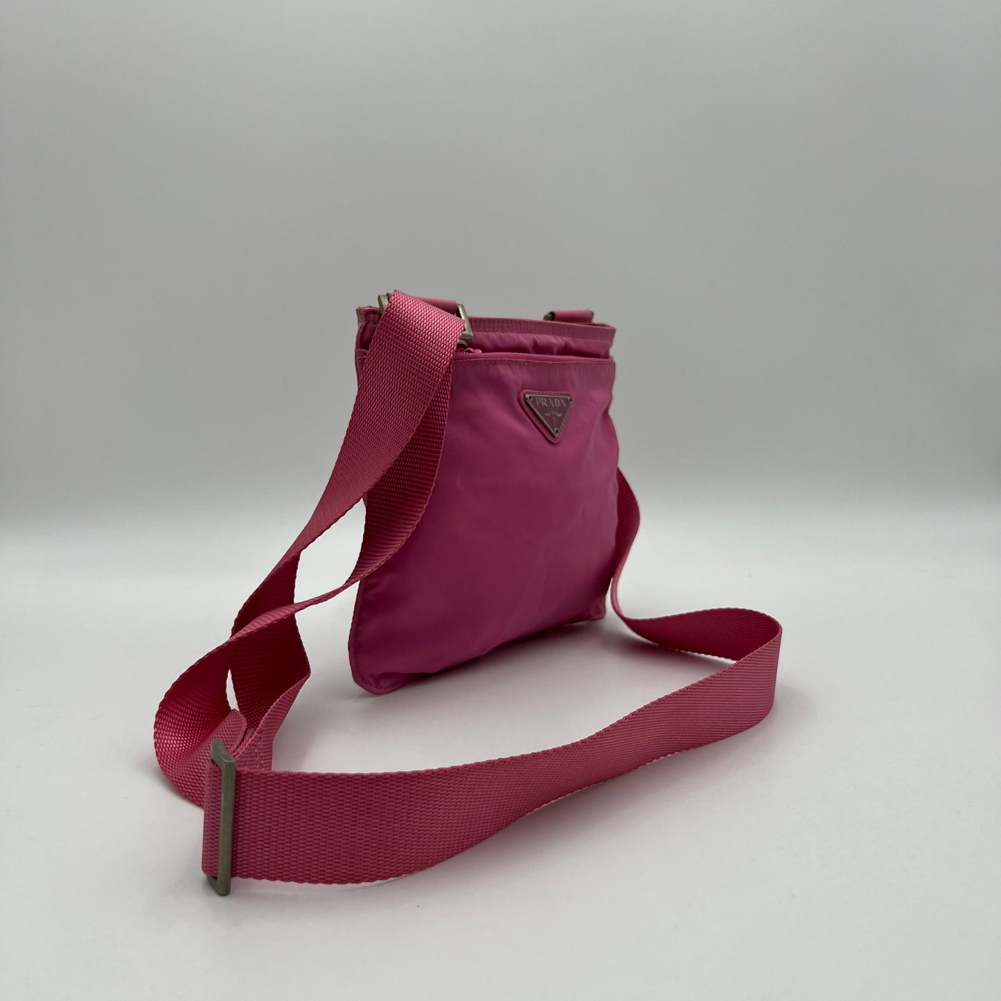 Prada Pink Nylon Small Messenger Crossbody