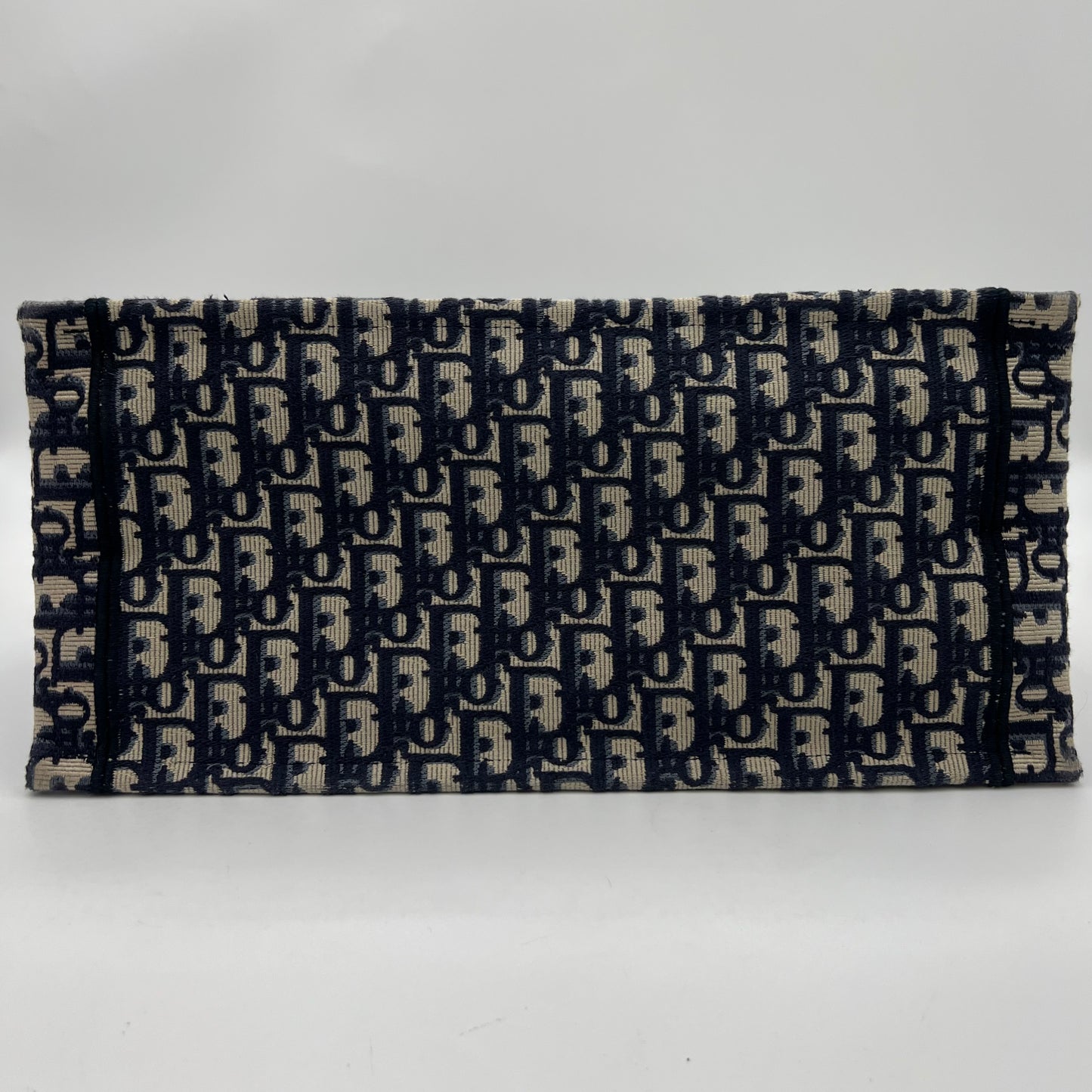 Christian Dior Blue Oblique Embroidered Medium Book Tote