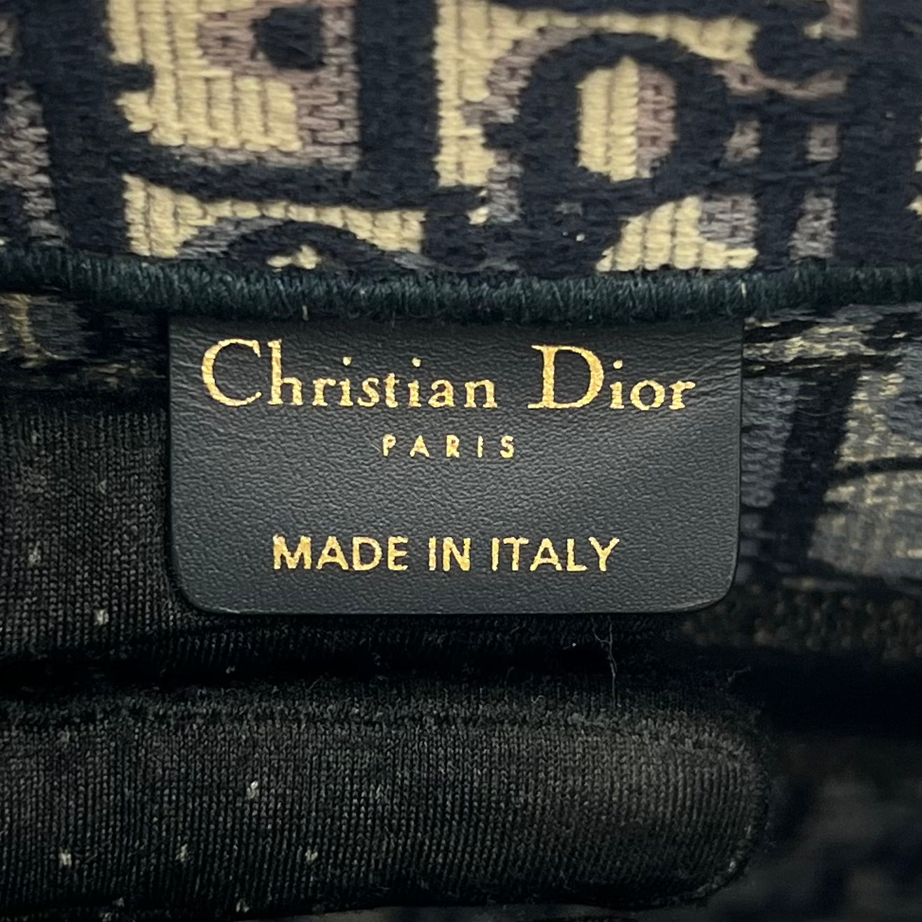 Christian Dior Blue Oblique Embroidered Medium Book Tote