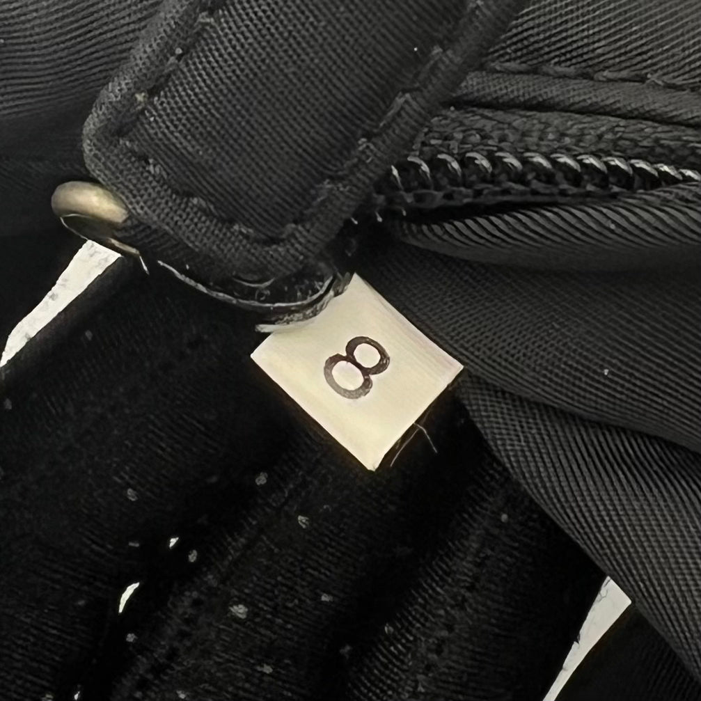 Prada Black Nylon Mini Hobo Baguette