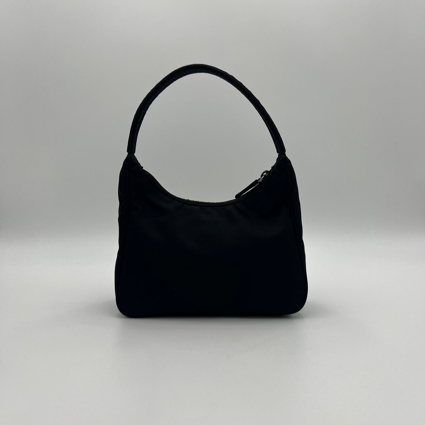 Prada Black Nylon Mini Hobo Bag