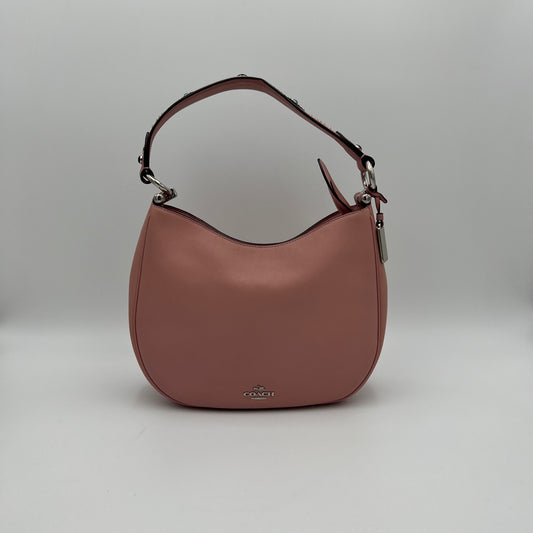 Coach Pink Leather Studded Strap Hobo Shoulder Bag