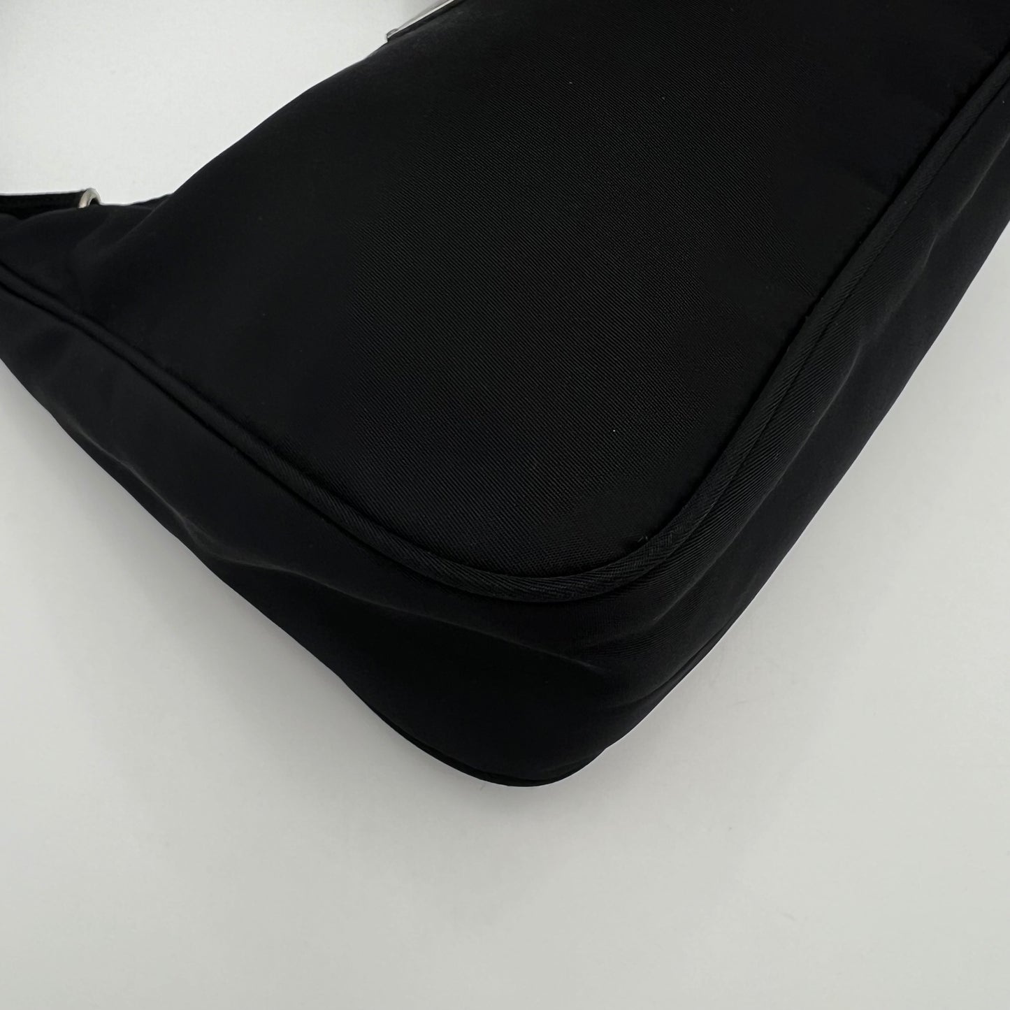 Prada Black Nylon Mini Hobo Bag