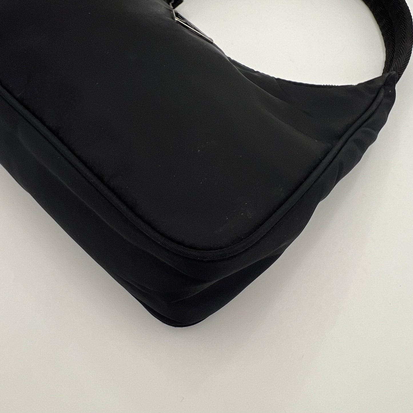 Prada Black Nylon Mini Hobo Bag