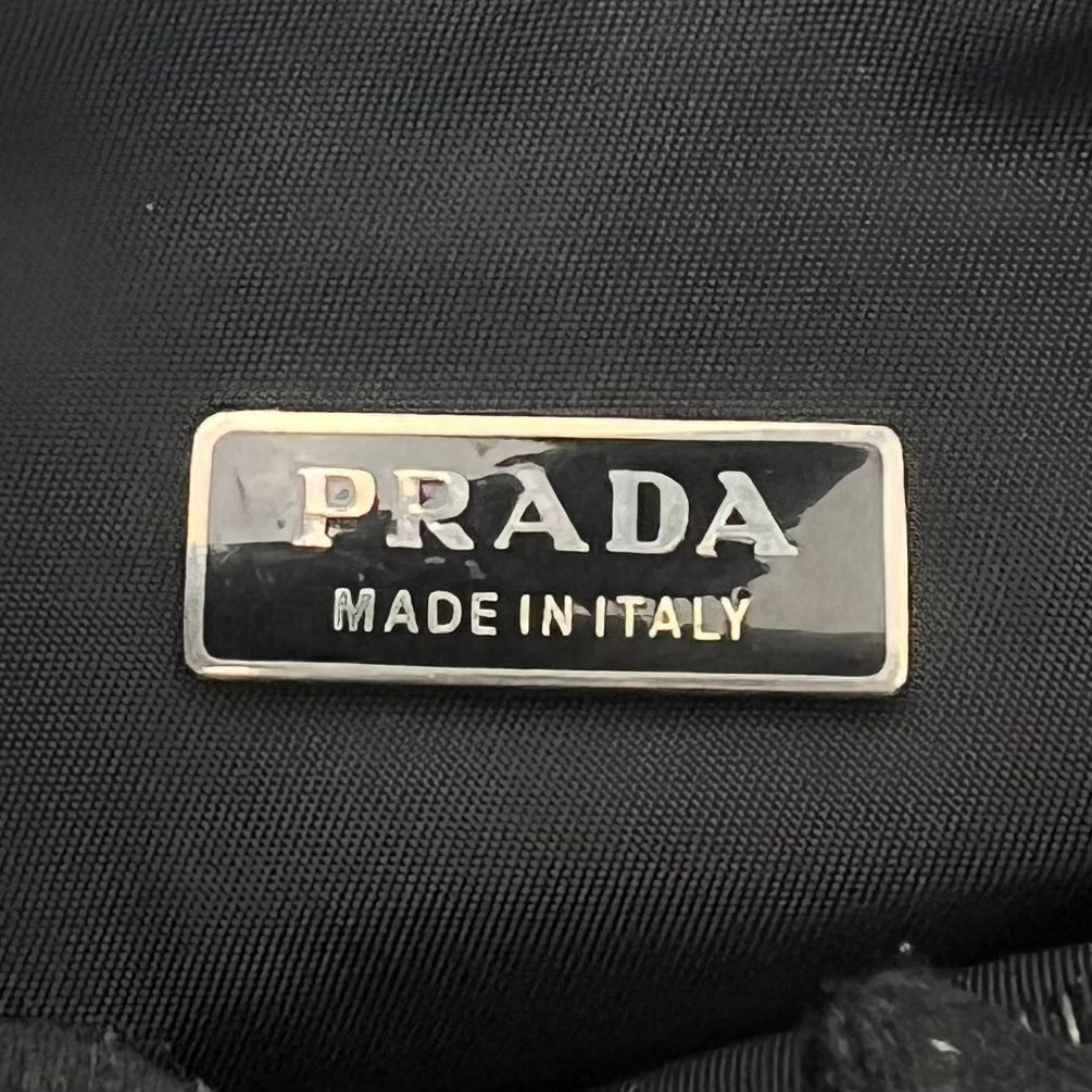 Prada Black Nylon Mini Hobo Bag