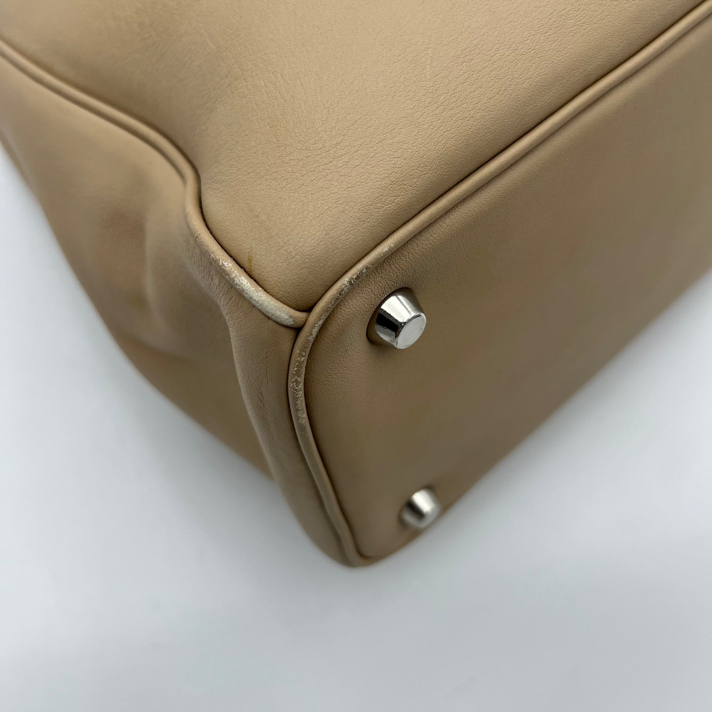 Christian Dior Beige Leather Diorissimo Tote with Long Strap SHW