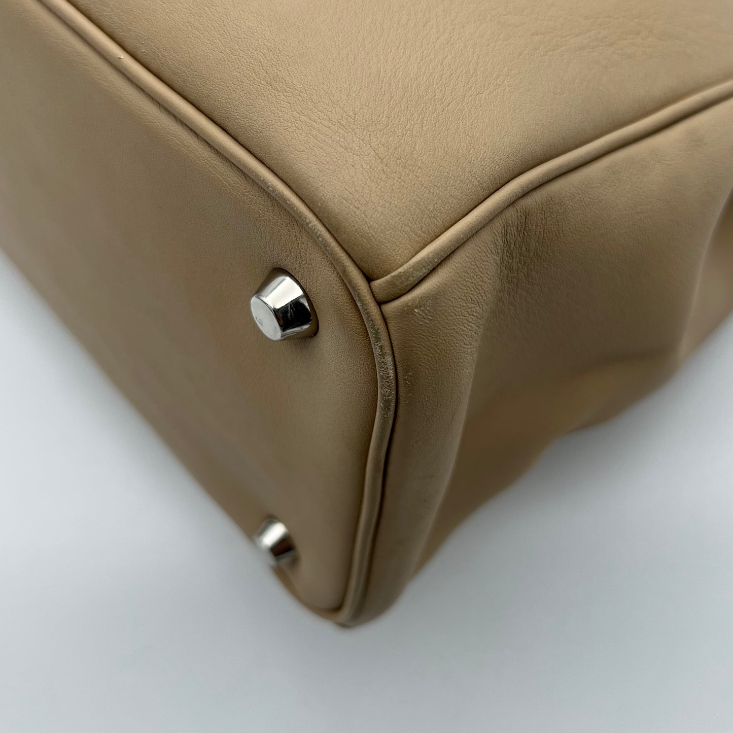 Christian Dior Beige Leather Diorissimo Tote with Long Strap SHW