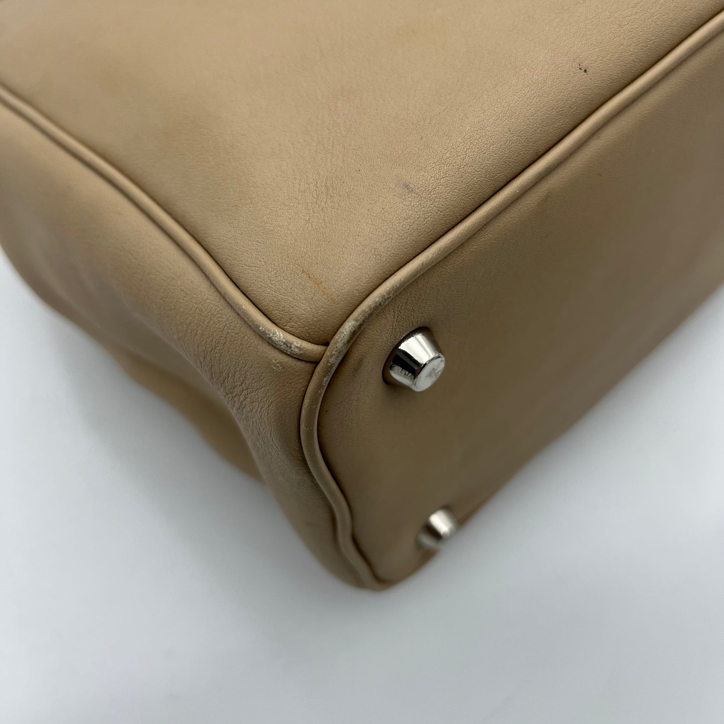 Christian Dior Beige Leather Diorissimo Tote with Long Strap SHW