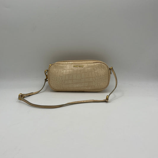Miu Miu Ivory Croc Pochette