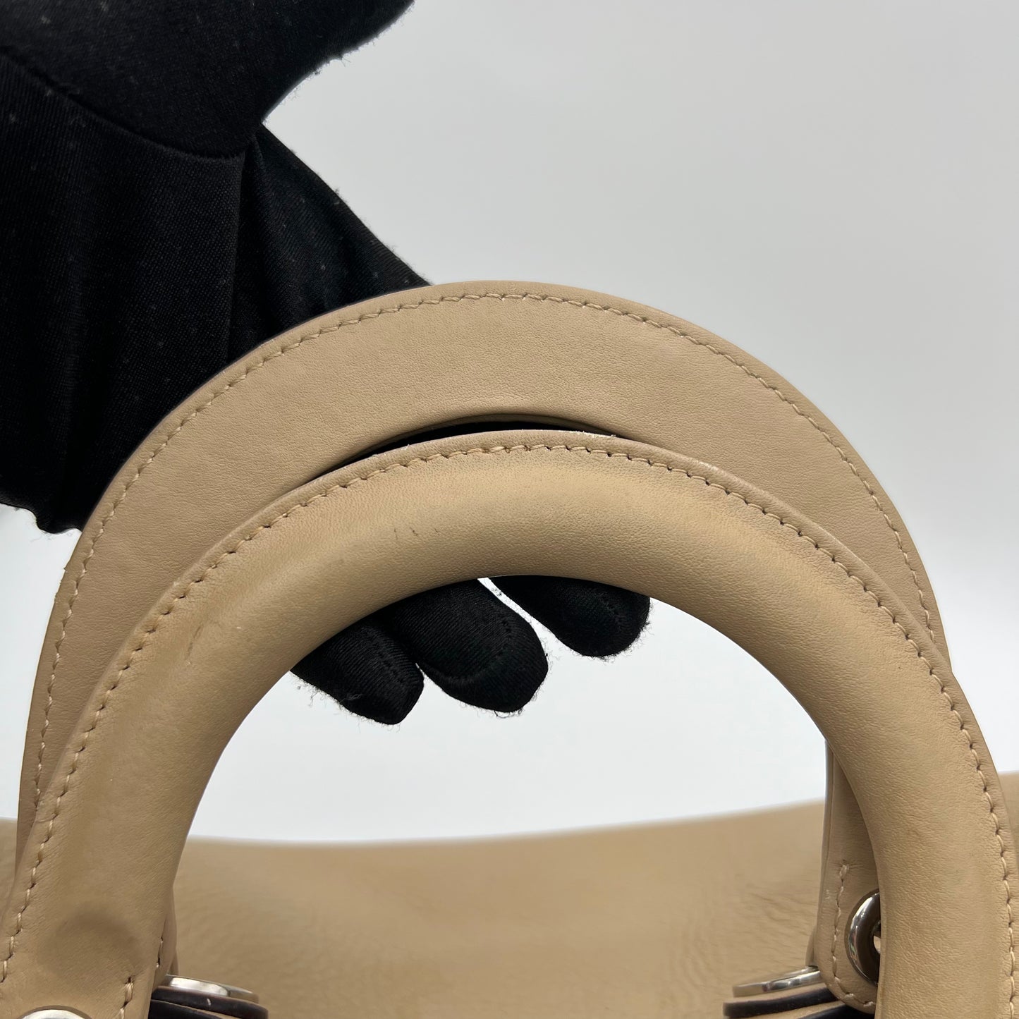 Christian Dior Beige Leather Diorissimo Tote with Long Strap SHW