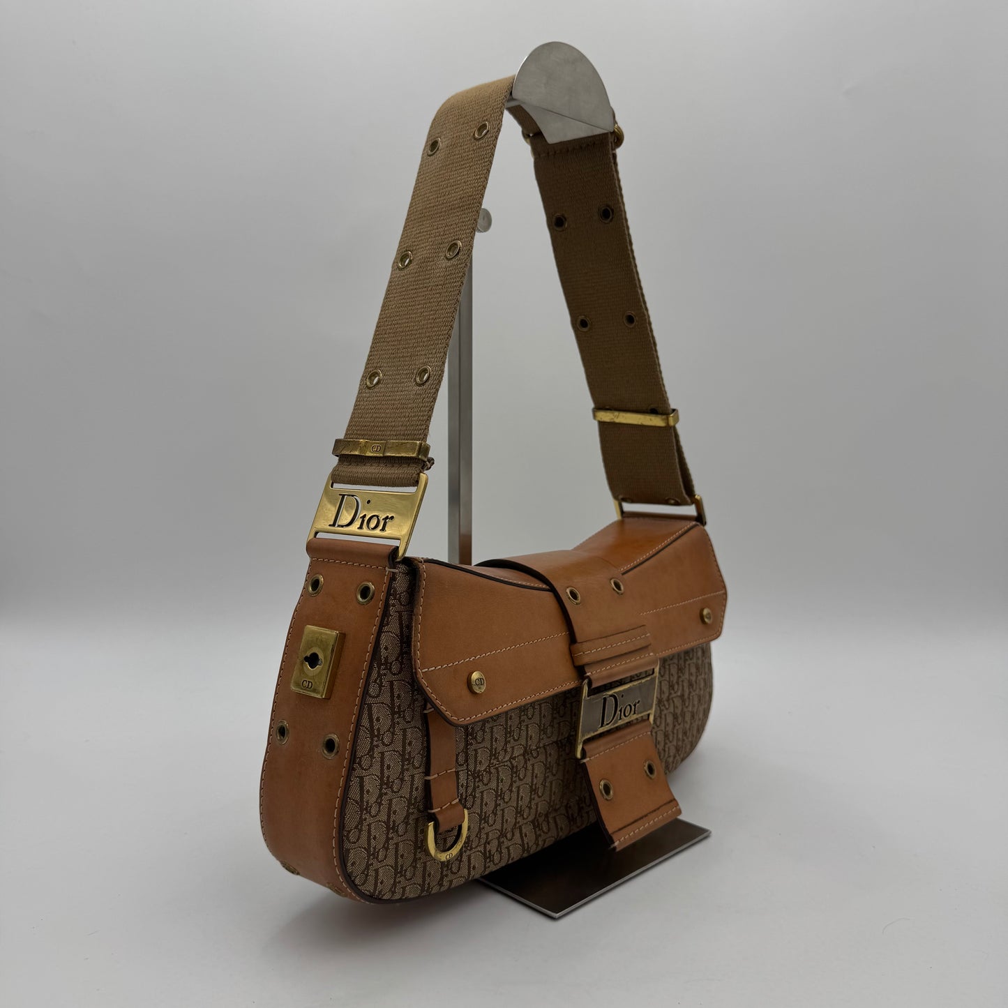 Christian Dior Brown Trotter Canvas and Leather Street Chic Columbus