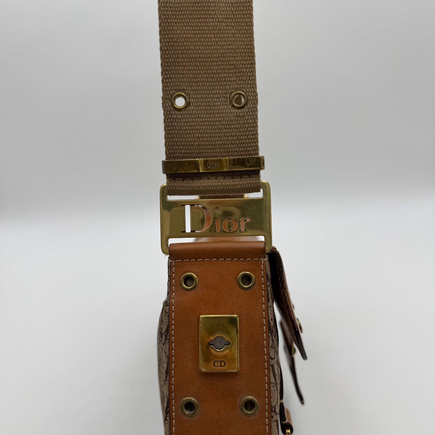 Christian Dior Brown Trotter Canvas and Leather Street Chic Columbus