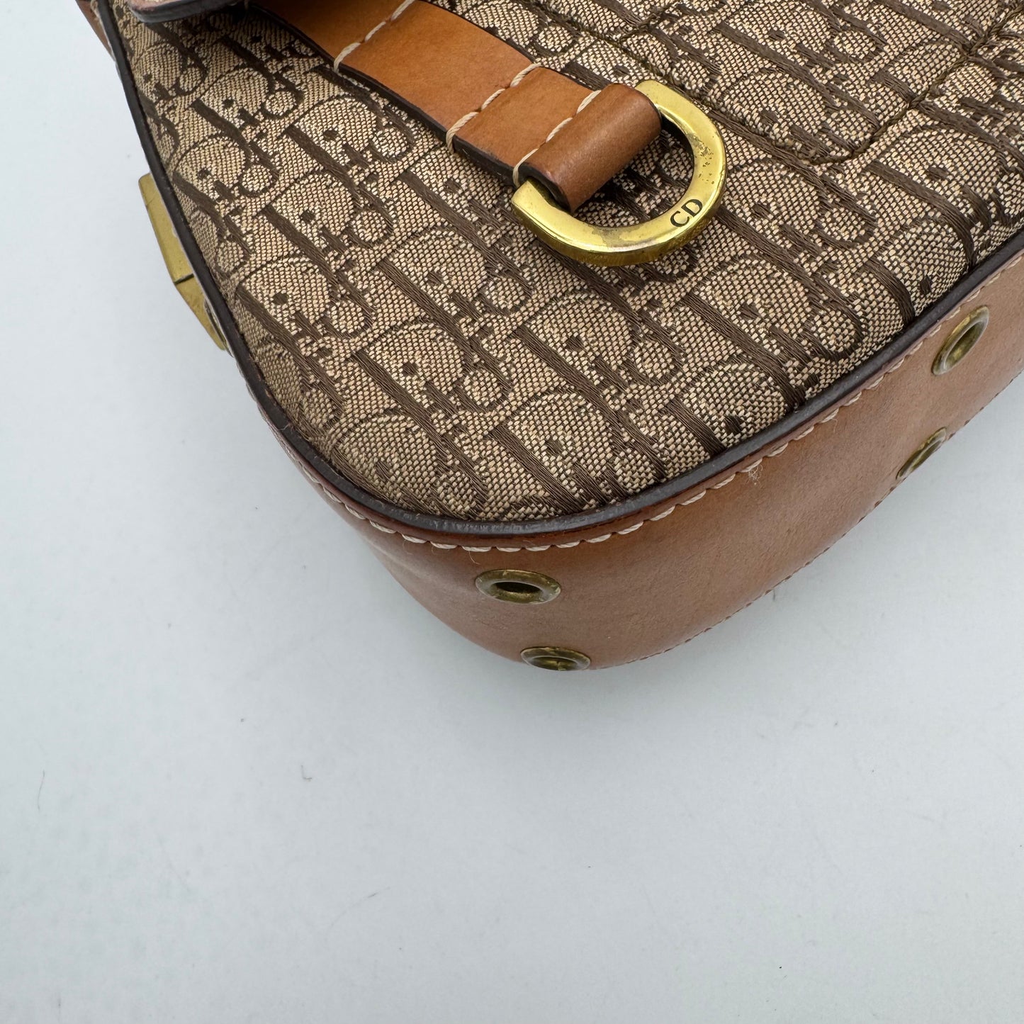 Christian Dior Brown Trotter Canvas and Leather Street Chic Columbus