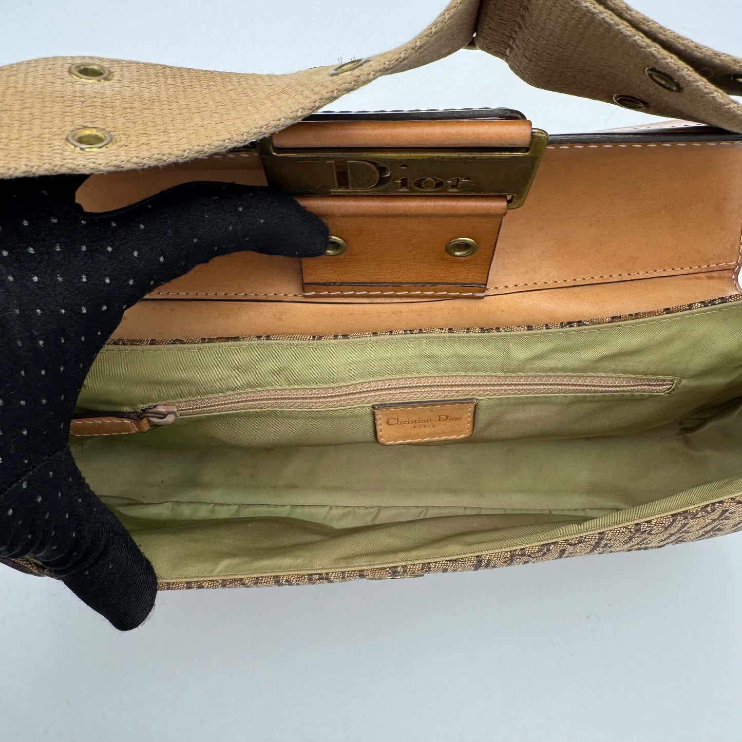 Christian Dior Brown Trotter Canvas and Leather Street Chic Columbus