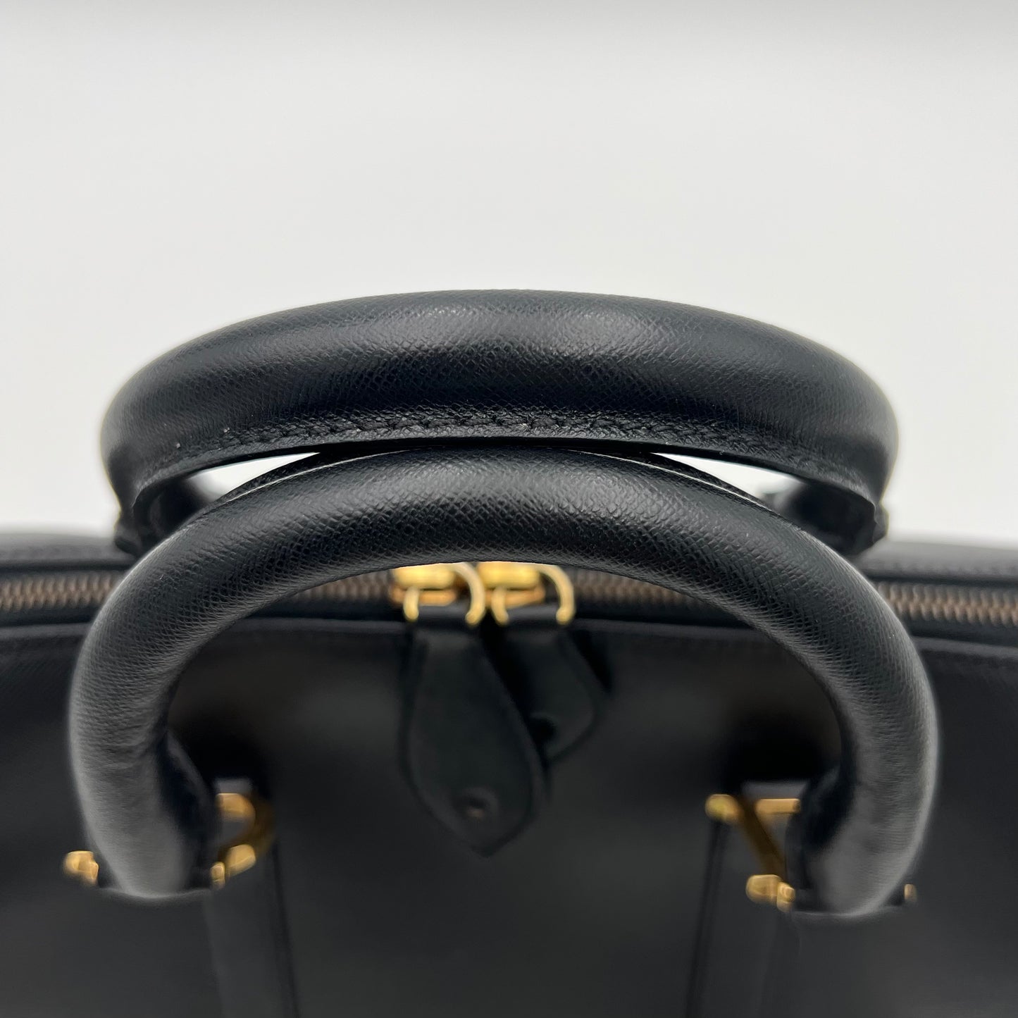 Christian Dior Black Leather Boston Bag GHW