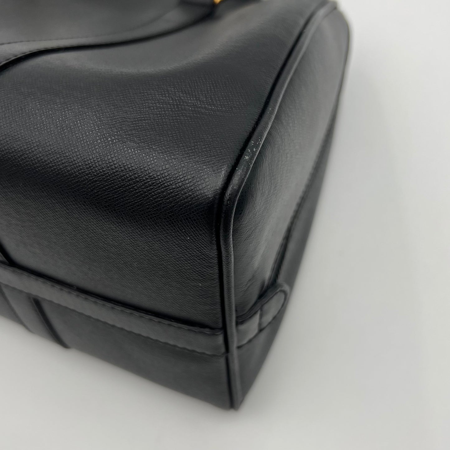 Christian Dior Black Leather Boston Bag GHW