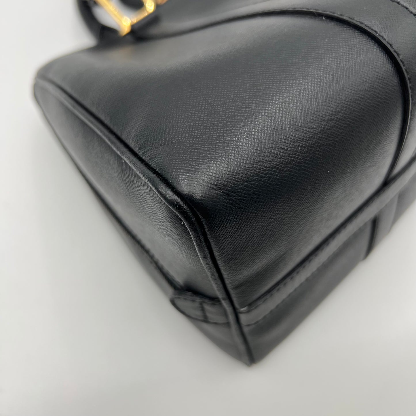 Christian Dior Black Leather Boston Bag GHW