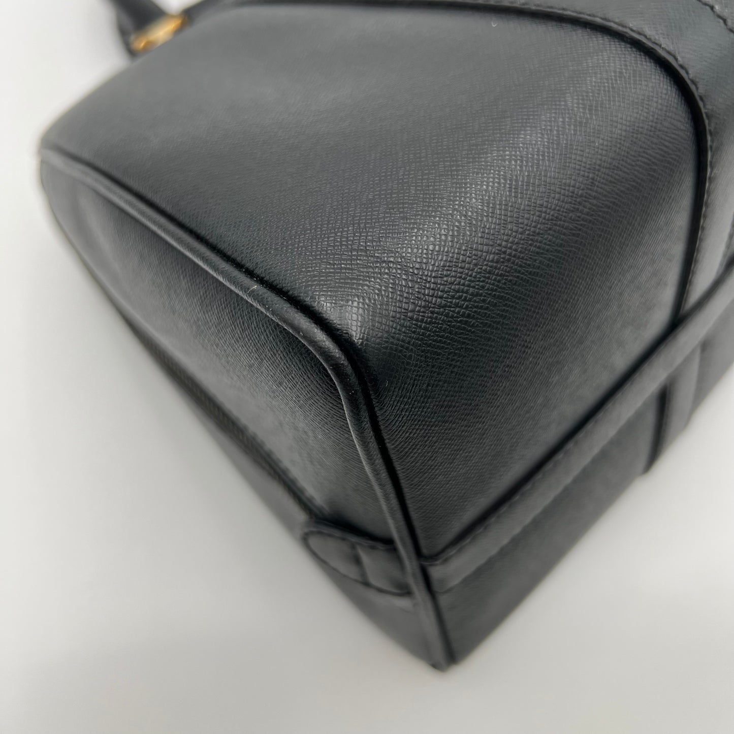 Christian Dior Black Leather Boston Bag GHW