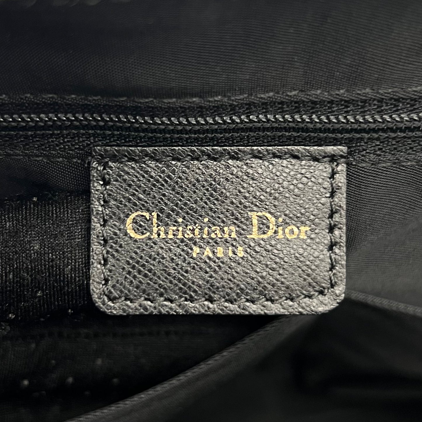 Christian Dior Black Leather Boston Bag GHW