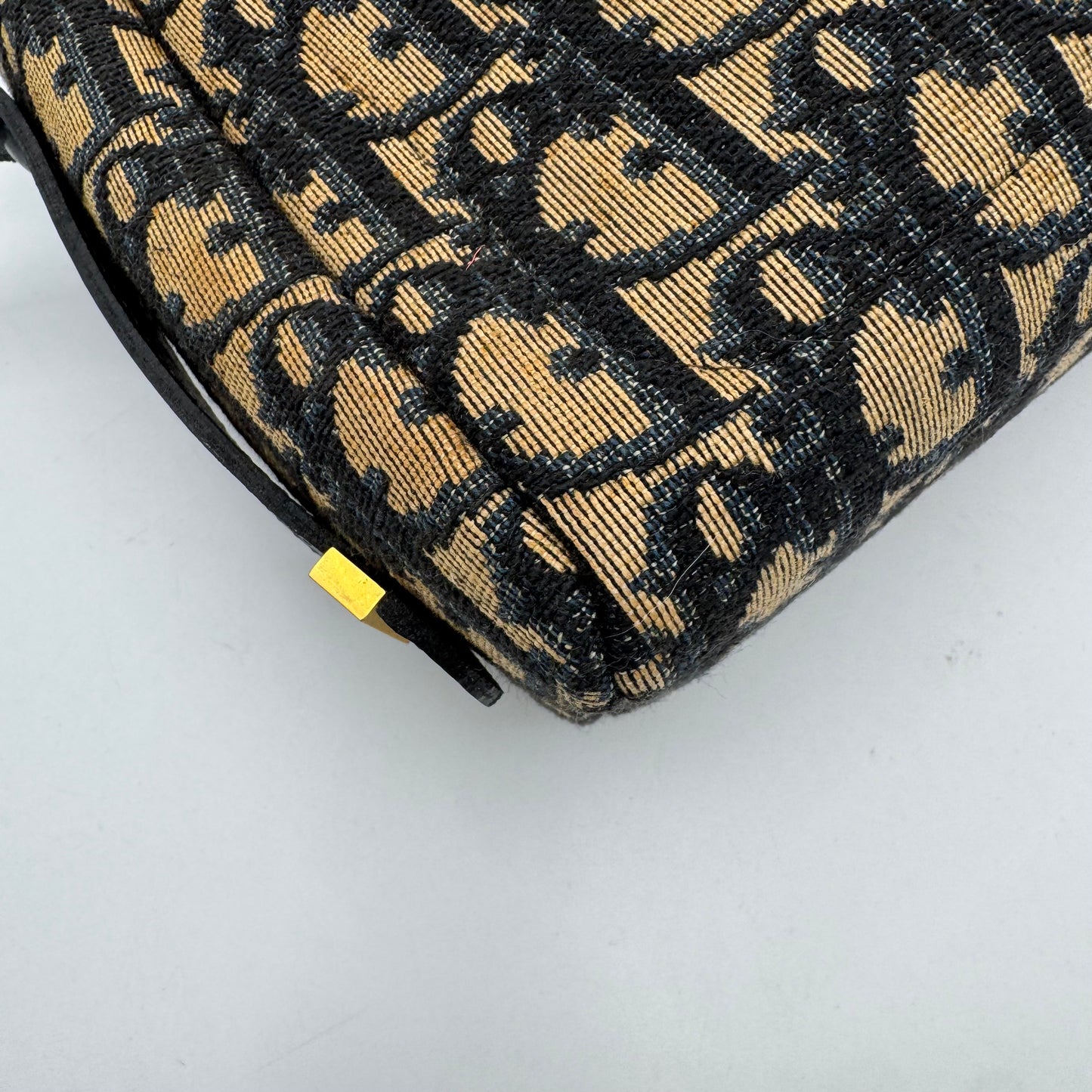 Christian Dior Vintage Navy Blue Trotter CD Side Strap Logo Shoulder Bag