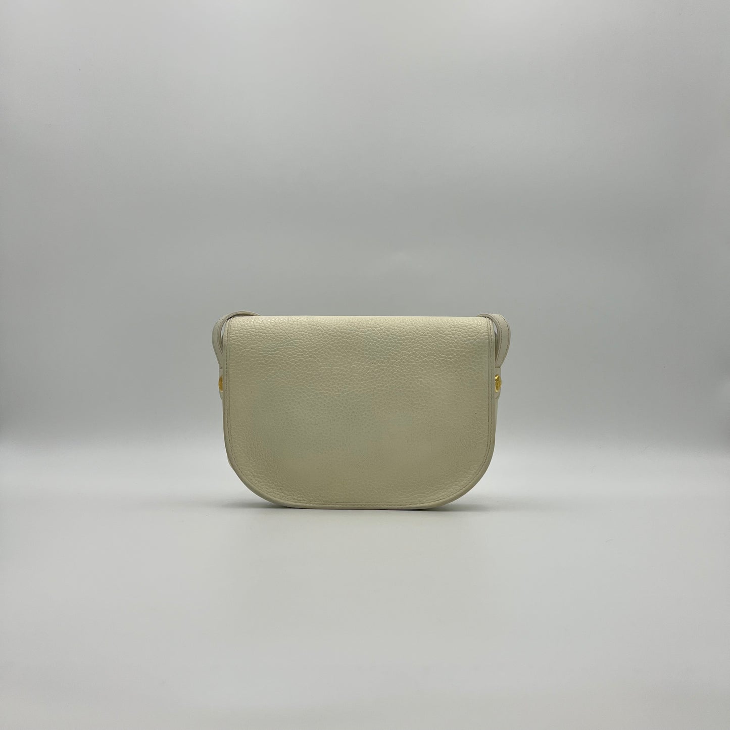 Chirstian Dior White Grained Leather Bobby Crossbody GHW