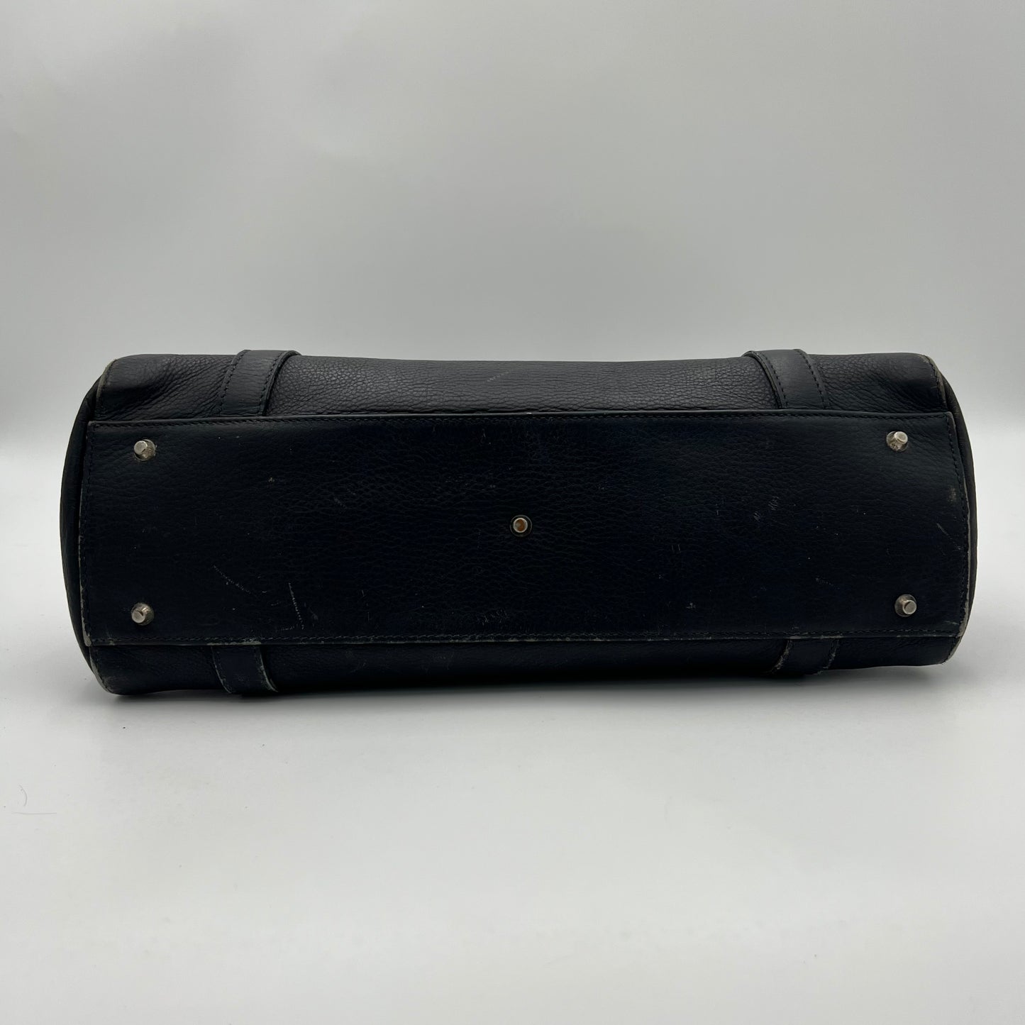 Christian Dior Dark Blue Leather Spellout D Charm Shoulder Bag