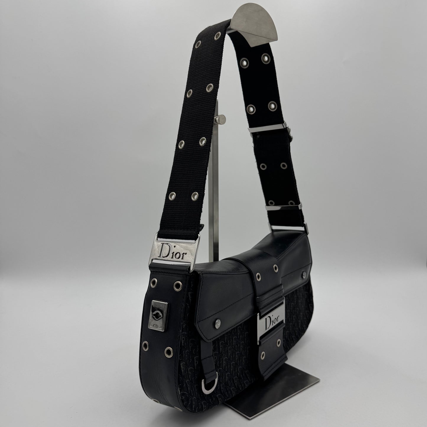 Christian Dior Black Trotter Canvas and Leather Street Chic Columbus